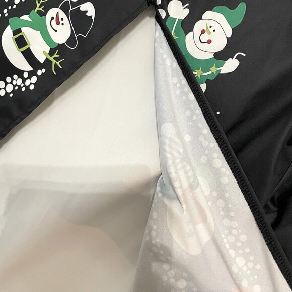 Women’s Christmas Blouse ROTITA Christmas Snowman Print Contrast Panel - Picture 7 of 10